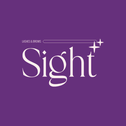 Logo Generator for a Lashes and Brows Salon Featuring Star Graphics