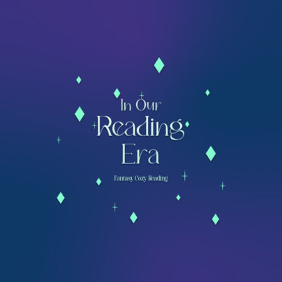 Fantasy Book Reading Club Logo Creator with Illustrated Sparkles