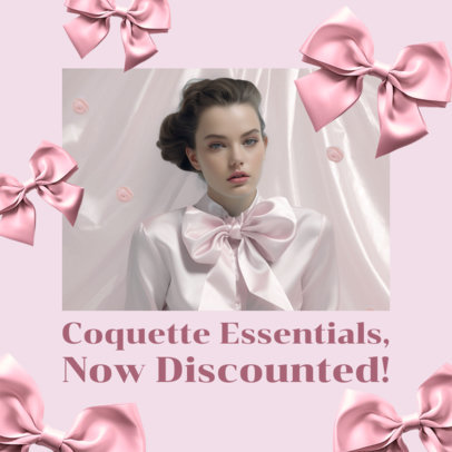Instagram Post Creator for a Coquette Essentials Promo