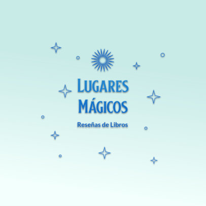 Book Review Club Logo Template with Star Symbols