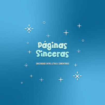 Online Logo Template with Sparkles for a Book Readers Club