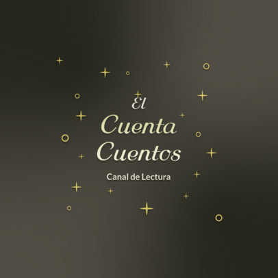 Online Logo Maker with Star Graphics for a Reading Channel