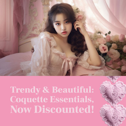 Promotional Instagram Post Generator for Coquette-Inspired Essentials