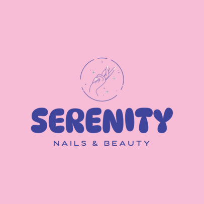 Logo Maker for a Nails Beauty Salon With a Hand Graphic
