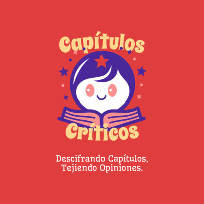 Logo Template with a Smiling Face Graphic for a World Book Day Event for Kids