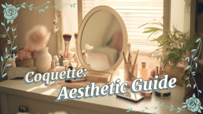 Girly YouTube Thumbnail Template for a Coquette Aesthetic Guide