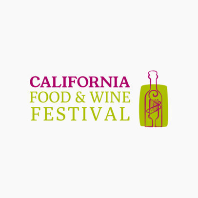 Logo Maker for a Food and Wine Festival