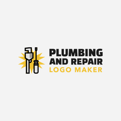 Online Logo Maker for a Plumbing Company with Wrench Clipart with Tool Clipart