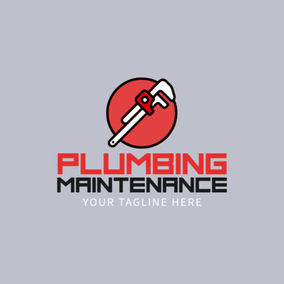 Plumbing Logo Maker with Wrench Icon