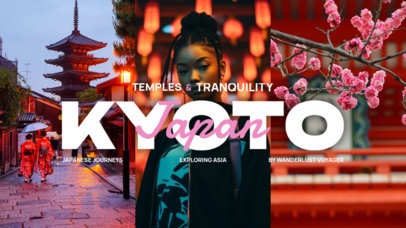 YouTube Thumbnail Design Maker for a Vlogger's Japanese Travel Report 