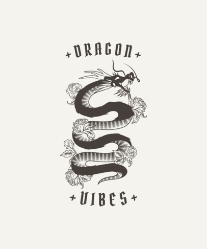 T-Shirt Design Creator Featuring a Dragon Illustration for Chinese New Year