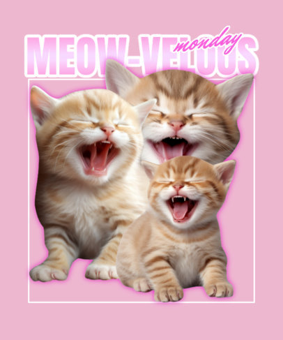 T-Shirt Design Maker Featuring Three Cute Cats and a Quote