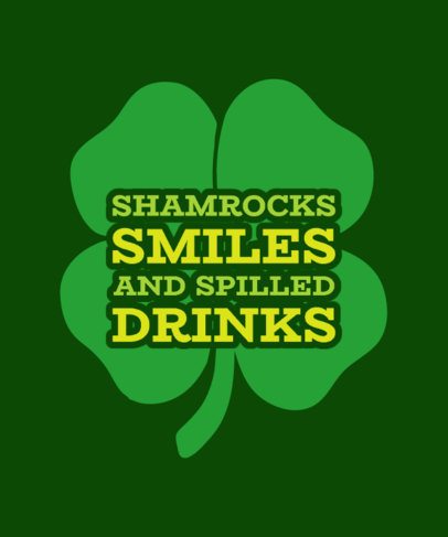 T-Shirt Design Generator Featuring a Four-Leaf Clover and a Phrase for St Patricks Day 5650-6261