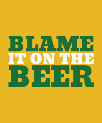 T-Shirt Design Generator for St Patricks Day with a Quote About Beer