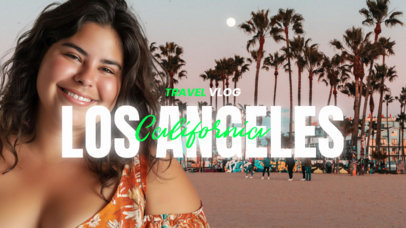 YouTube Thumbnail Creator with a Smiling Traveler for a California-Themed Vlog 6737-6244