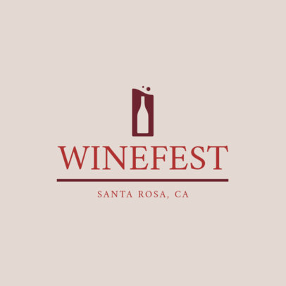 Online Logo Maker for a Wine Tasting Festival Featuring a Small Icon 6345