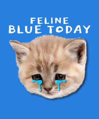 Cat Meme-Themed T-Shirt Design Maker Featuring an AI-Generated Graphic 5172i-6241