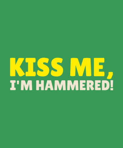 St Patricks Day-Themed T-Shirt Design Maker with a Kiss Me Quote 6803-6254
