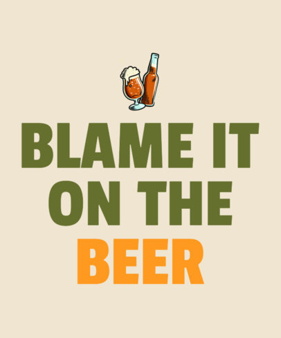 T-Shirt Design Generator for a St Patricks Day Party Featuring a Beer-Themed Quote