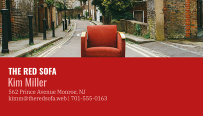 Business Card Maker with Furniture Images