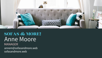 Business Card Maker with House Furniture Images 