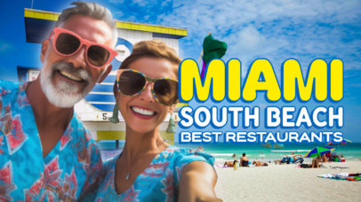 YouTube Thumbnail Maker for a Foodie's Vlog of Miami's Best Restaurants