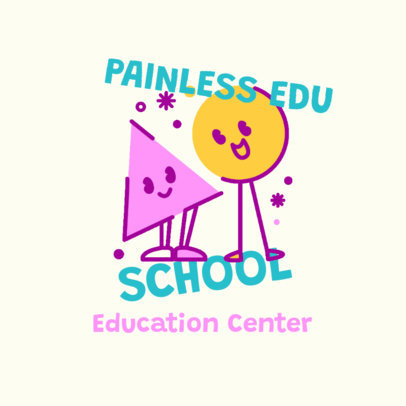Logo Generator for an Early Learning Center Featuring Smiling Shapes 