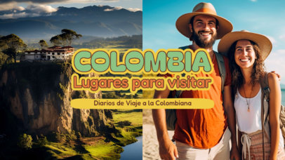 Travel-Themed YouTube Thumbnail Creator for a Top Colombia Spots to Visit 6250g