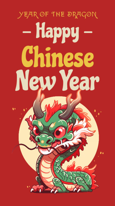 Instagram Story Maker Featuring a Festive Message for Chinese New Year