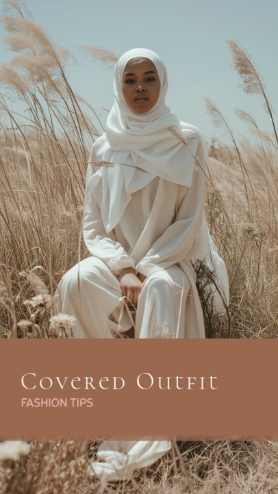 Modest Fashion Instagram Story Maker Featuring Covered Outfit Tips