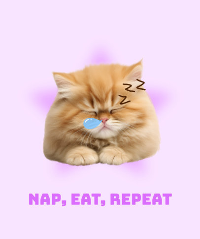 Kitty-Themed T-Shirt Design Generator With a Funny Quote