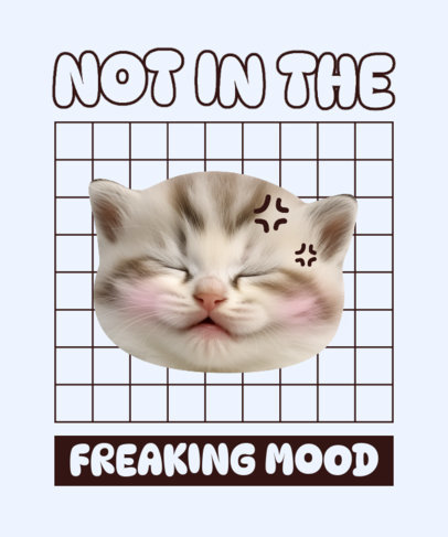 AI-Generated T-Shirt Design Creator Featuring a Kitty-Themed Meme