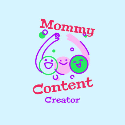 Logo Creator for a Kids Academy Featuring Happy Circles with Colorful Fonts