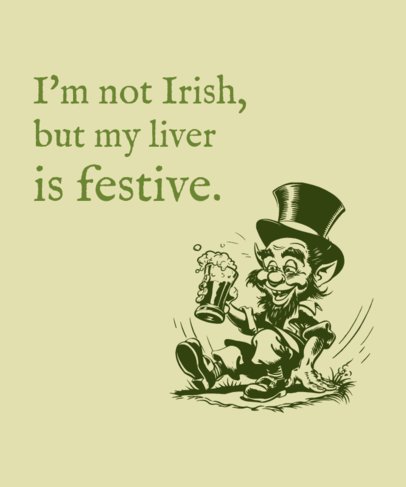 Placeit St Patricks Day Themed T Shirt Design Generator with a Quote