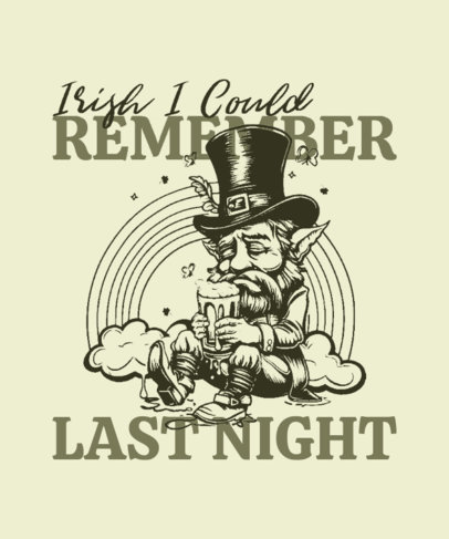 T-Shirt Design Generator with an Illustrated Leprechaun for a St Patricks Day Event 5636-6259