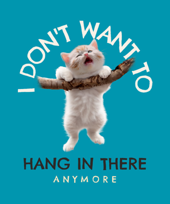 AI-Generated T-Shirt Design Template for Cat Enthusiasts Featuring a Funny Quote