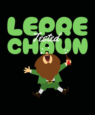 T-Shirt Design Creator Featuring a St. Patrick's Day-Themed Leprechaun Graphic