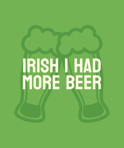 Beer-Themed T-Shirt Design Generator for St. Patrick's Day