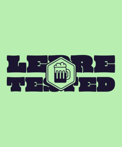 St. Patrick's Day T-Shirt Design Creator Featuring a Beer Icon