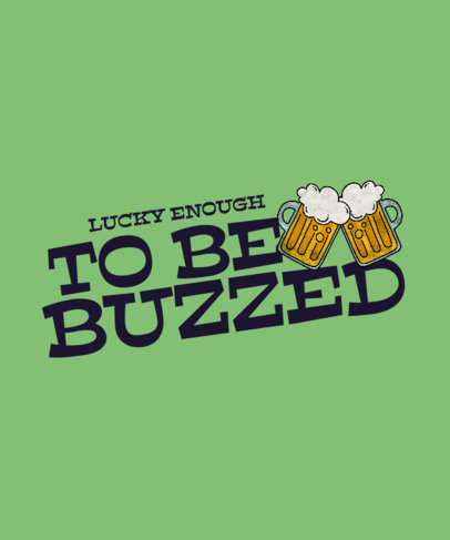T-Shirt Design Maker Featuring Beer Illustrations for St. Patrick's Day