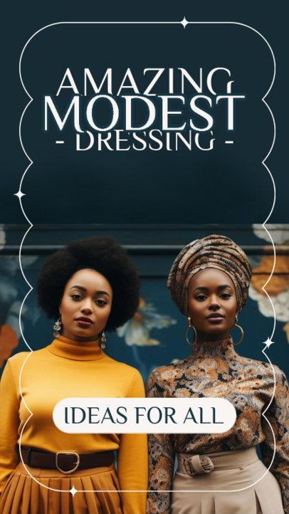 Fashion Instagram Story Maker for Modest Dressing Ideas