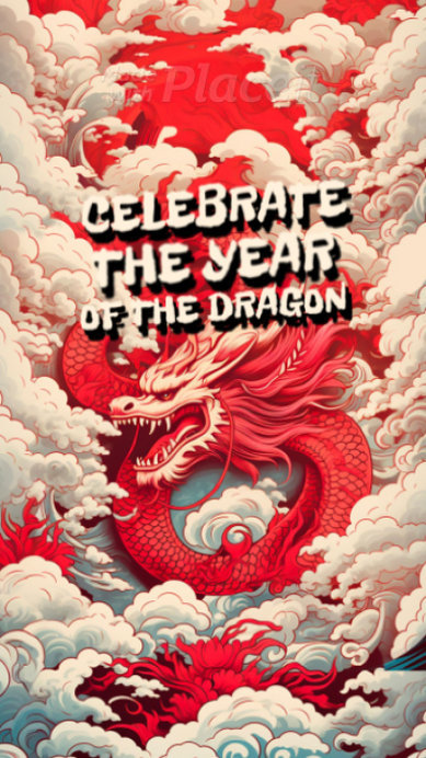 Chinese New Year Instagram Story Video Generator With an Animated Dragon Illustration