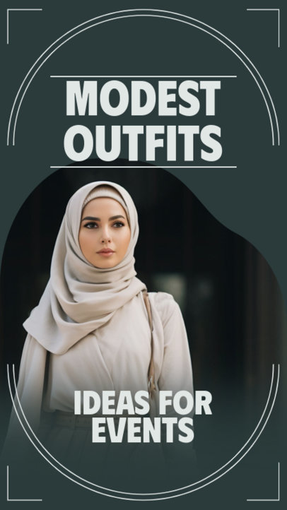 Instagram Story Generator Featuring Modest Outfit Ideas for Events