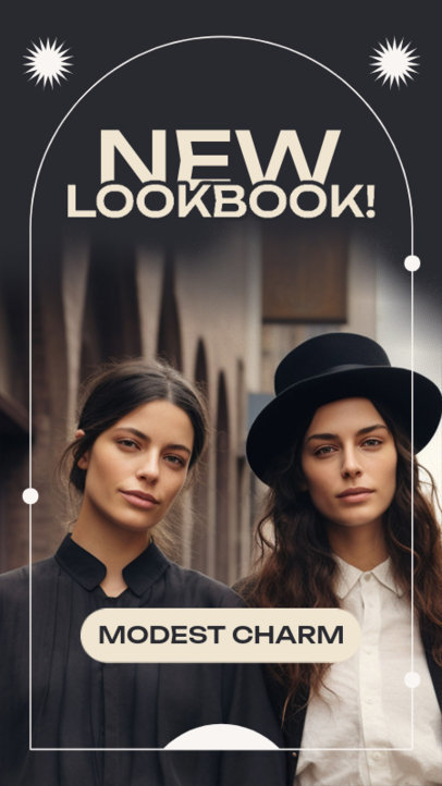 Stylish Instagram Story Template Featuring Modest Fashion Looks