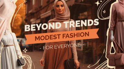 YouTube Thumbnail Maker for a Modest Fashion Trends Vlog