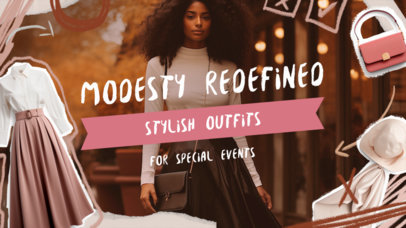 YouTube Thumbnail Generator Featuring Modest Stylish Outfits