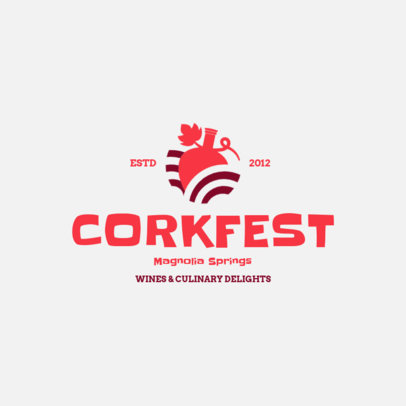 Wine and Culinary Festival Online Logo Template 