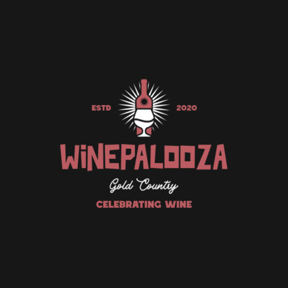 Wine Festival Logo Generator Featuring a Bottle Icon