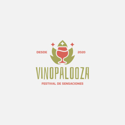 Festival of Wine Logo Creator Featuring a Glass Symbol 