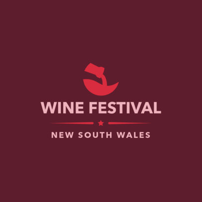 Wine Tasting Festival Logo Generator with a Simple Graphic 6345b